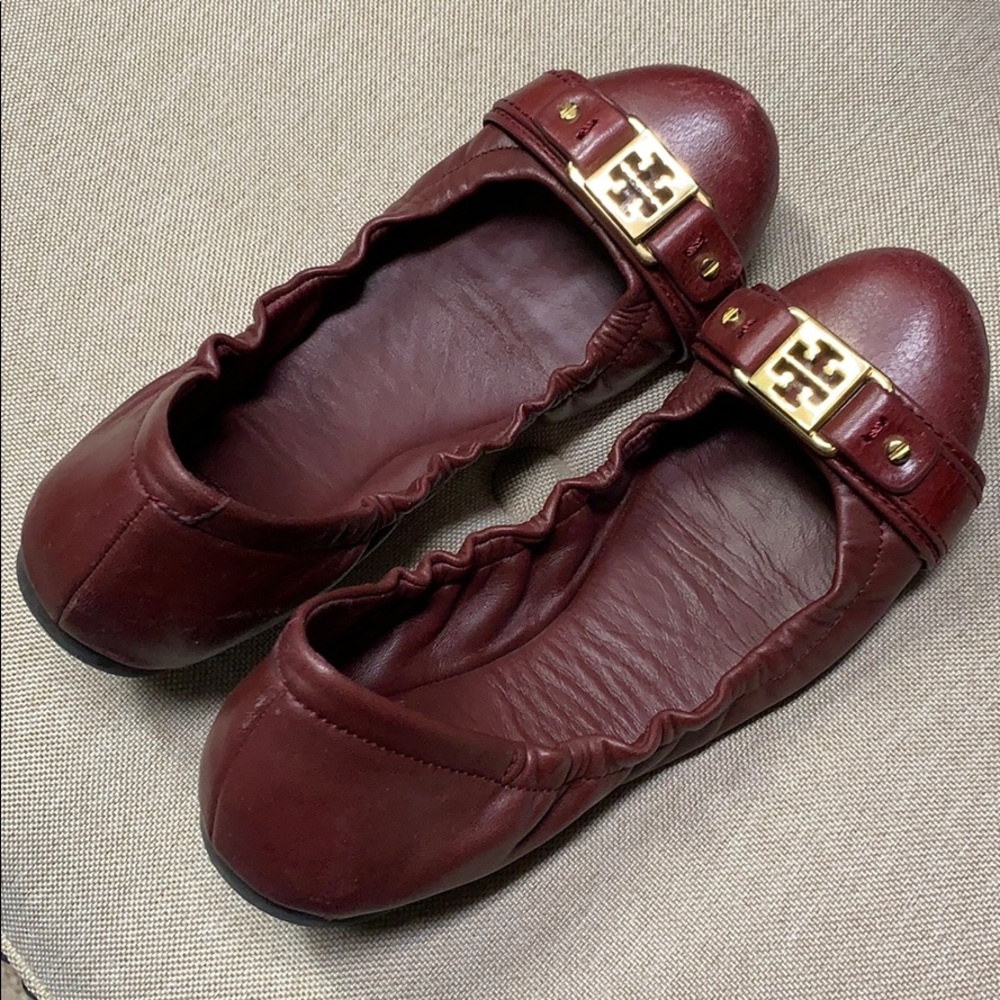 Tory Burch Ambrose Reva Red ballet flats size 7